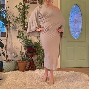 Marcellamoda Long/Oversize Midi Tunic Grey Dress